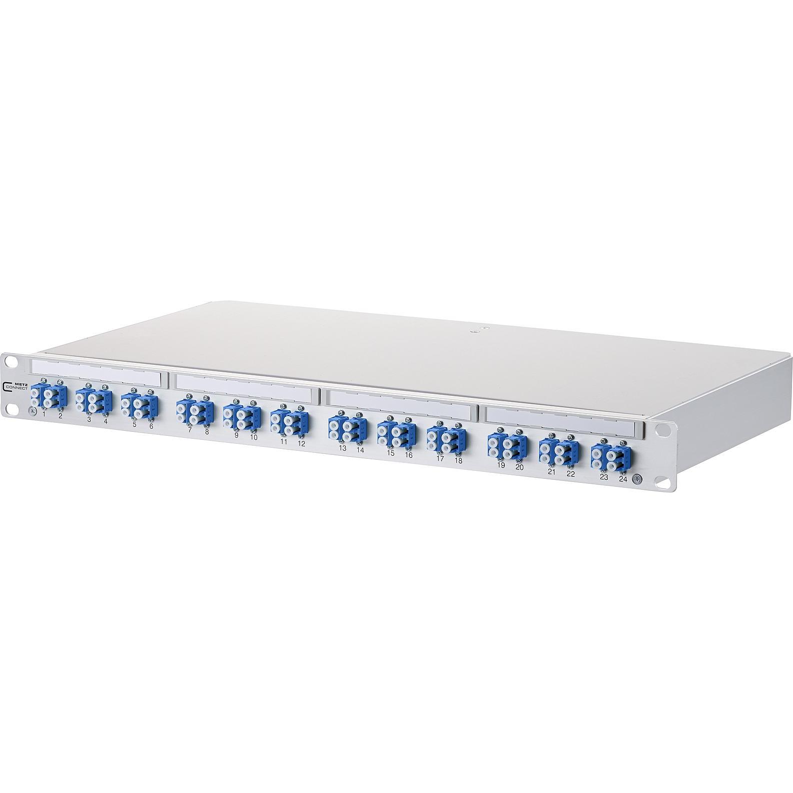 Metz Connect LWL-Patchpanel 24 Port 1502097424-E 1 HE, Server Zubehör, Grau