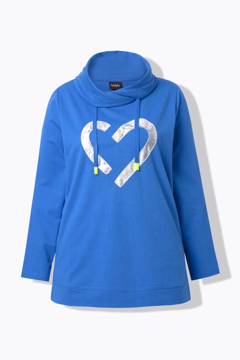 Produktbild Ulla Popken Sweatshirt, Herz, Stehkragen, Langarm (46, 48)