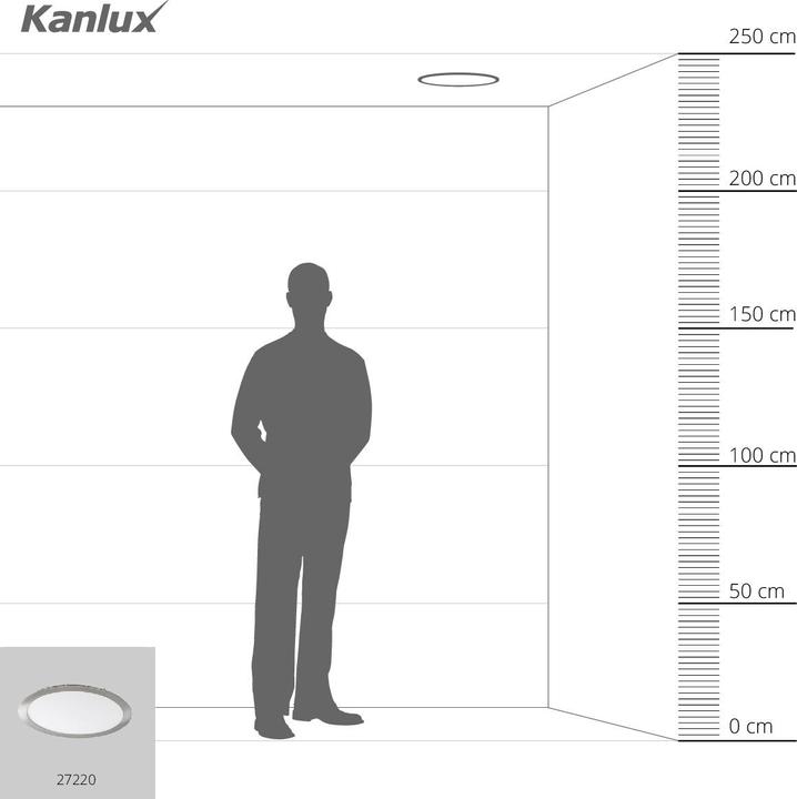 Actual product image Kanlux 27220 ROUNDA V2 LED24W-NW-SN Recessed luminaire (1700 lm)