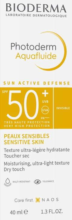 Actual product image Bioderma Photoderm Aquafluide SPF50+ neutre (Suntan cream, SPF 50+, 40 ml)