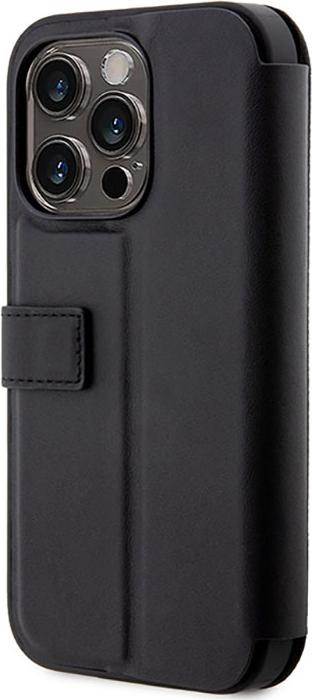 Produktbild BMW Etui BMBKP14X22RVSK iPhone 14 Pro Max 6,7" czarny/black bookcase Leather Stamp Blue Lines (Apple iPhone 14 Pro Max)