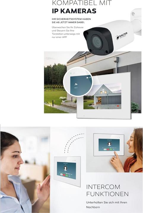 Produktbild Balter EVO-HD Video-Türsprechanlage mit Touchscreen & Weitwinkelkamera