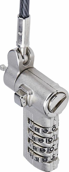 Produktbild StarTech com UNIVCS25-LAPTOP-LOCK, 2 m, Kensington, Nano, Edel, Zahlenschloss, Kunststoff, Stahl, Sc