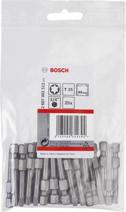 Productafbeelding Bosch Professional Zubehör Torx bit T 25 Accessoires extr
