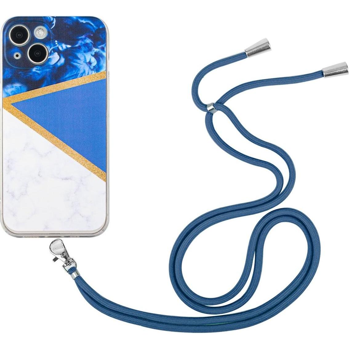 Thumbnail - König Design Hülle Handy Schutz für Apple iPhone 13 mini Handykette Case Cover Bumper Etuis, Handykette, Blau