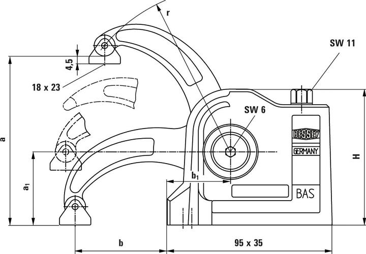 Produktbild Bessey BAS-CB compact-Spanner BAS-CB1 (97 mm)