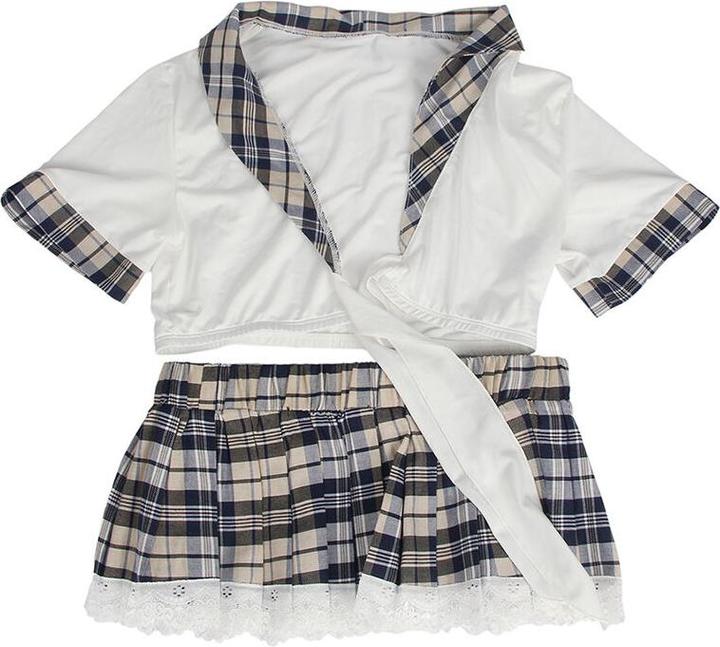 Productafbeelding Subblime Sexy Schoolmeisje Kostuum Top En Rock L/Xl (XL)