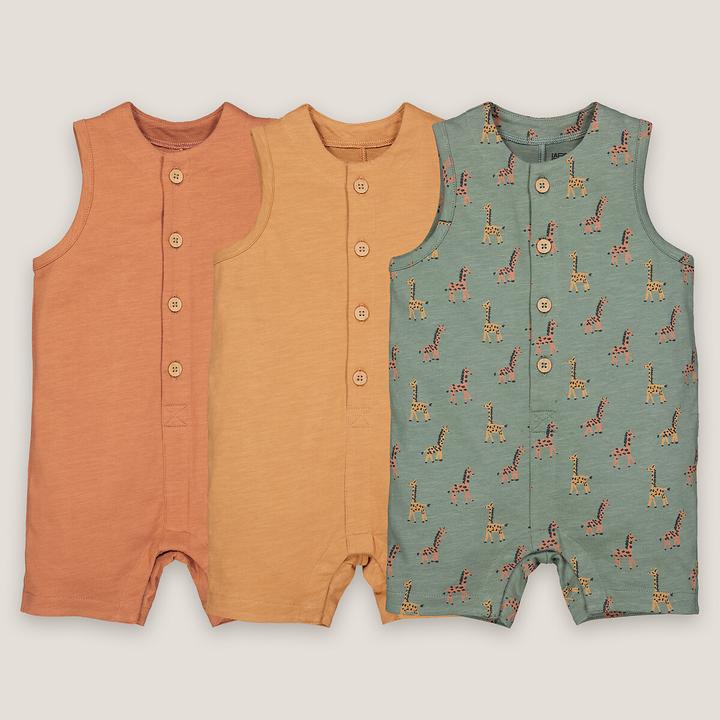 Actual product image La Redoute Collections 3-pack of short overalls (74)