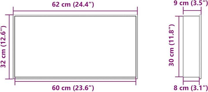 Produktbild vidaXL Duschnische (620 mm)