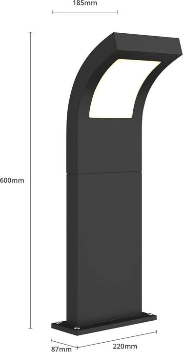 Produktbild Arcchio Advik Aussen Garten Leuchte H60 Graphite (700 lm, IP65)