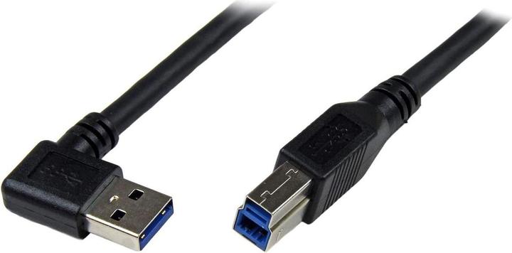 Actual product image StarTech 1m USB 3.0 SuperSpeed cable A to B right angled - Black - USB3.0 connection cable - male/male... (1 m, USB 3.2 Gen 1)