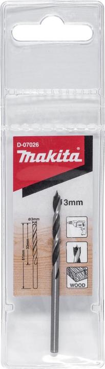 Produktbild Makita Holzbohrer Ø 3x60mm (3 Millimeter)