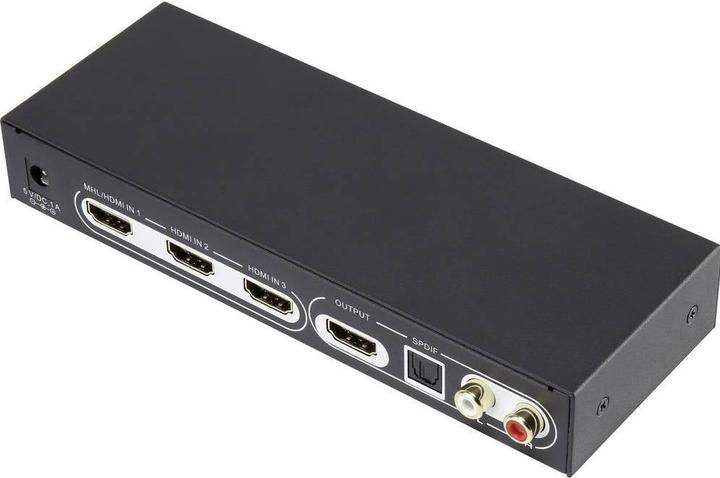 SpeaKa Professional 3 Port Ultra HD HDMI Switch mit Audio Extractor