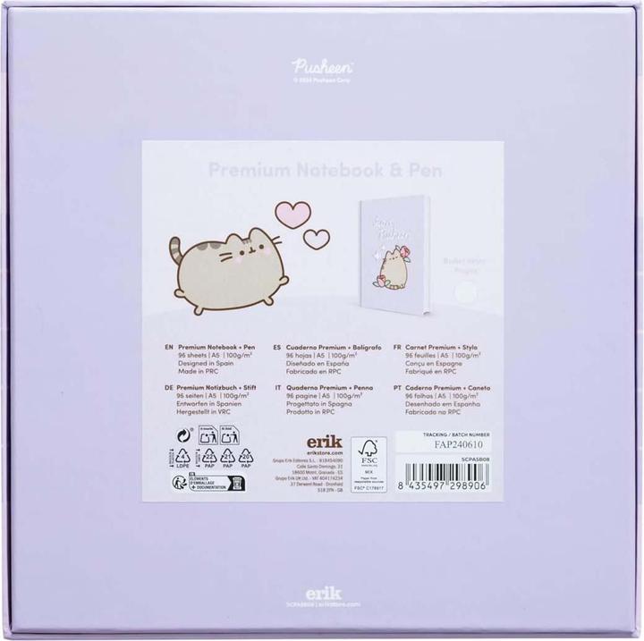 Produktbild Pusheen Notizblock A5 mit Stift Moments (Harter Einband)