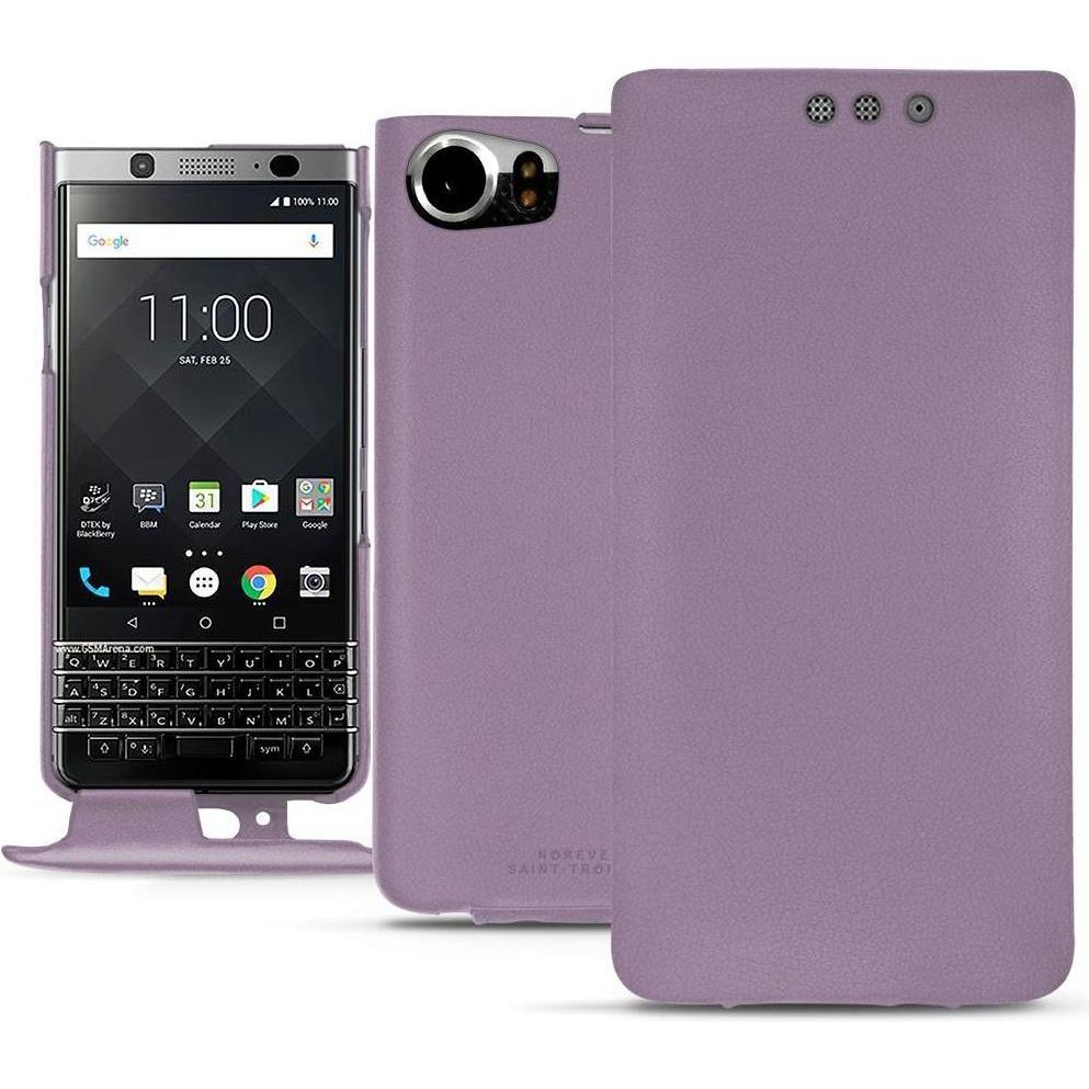Noreve Lederschutzhülle vertikal (Blackberry KEYone), Smartphone Hülle, Violett