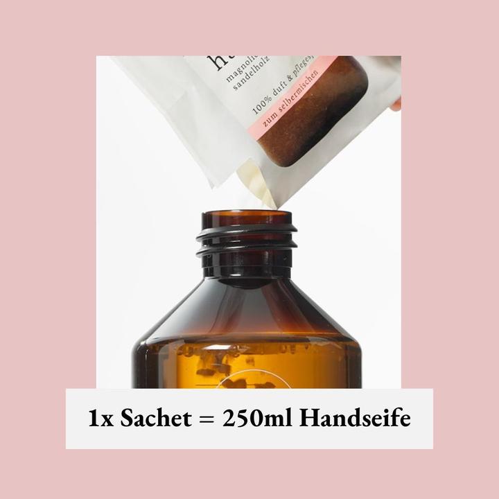 Actual product image we:care2 Kennenlern-Set, Handseife-Granulat, Magnolie-Sandelholz (refill, 250 ml)