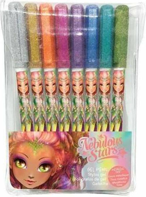 Nebulous Stars Gelpennen in een pak van 8 (Metallic kleuren, Neonkleuren, 8x)