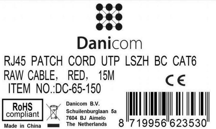 Produktbild Dsit CAT6 Netzwerkkabel 100% Kupfer (CAT6, 15 m)