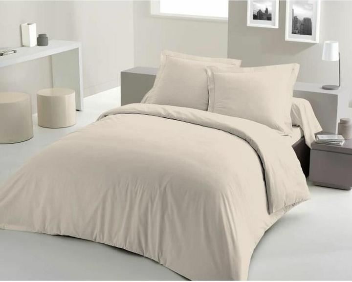 Lovely Home Bettbezug-Set Creme 220 x 240 cm (Bettwäsche Set, 220 x 240 cm)