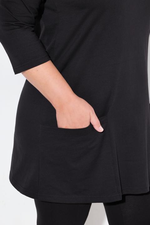 Actual product image Ulla Popken Patch Pocket 3/4 Sleeve Knit Tunic (58)