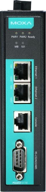 Image du produit Moxa MGATE 5114-T - Passerelle Modbus IEC101 à IEC104 à 1 port, -40 à 75C température de fonctionnement