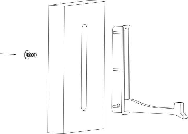 Produktbild Garderobenhaken zum Einlassen klappbar 93mm