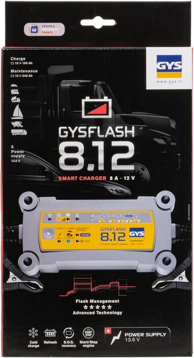 Image du produit GYS Chargeur FLASH 8.12 (12V, 8 A)