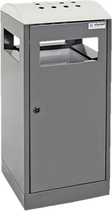 Actual product image Waste collector with ashtray, capacity 40 l, charcoal. (40 l)