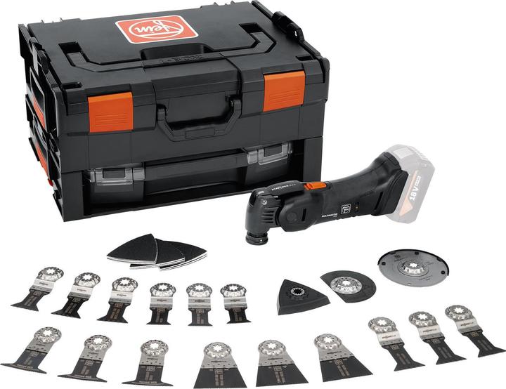 Akku-Multifunktionswerkzeug MULTIMASTER AMM 700 MAX Black Edition, 3x E-Cut Standard-Sägeblätter (35 mm), 3x E-Cut Universal-Sägeblätter (44 mm), 3x E-Cut Universal-Sägeblätter (60 mm x 44 mm)