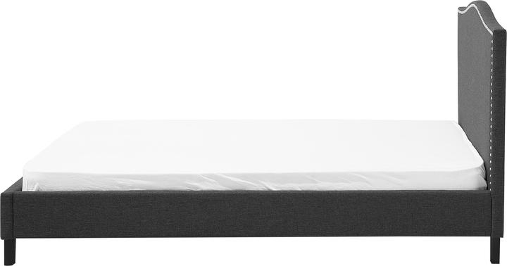 Actual product image Beliani Upholstered bed linen look grey slatted frame 180 x 200 cm MONTPELLIER (180 x 200 cm)