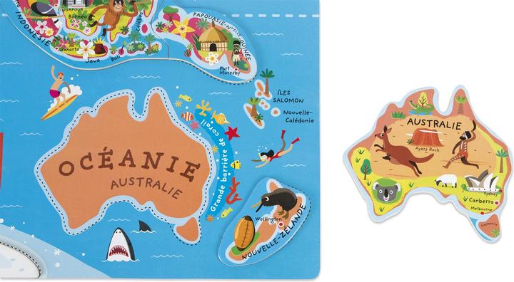 Actual product image Janod World map (92 pieces)