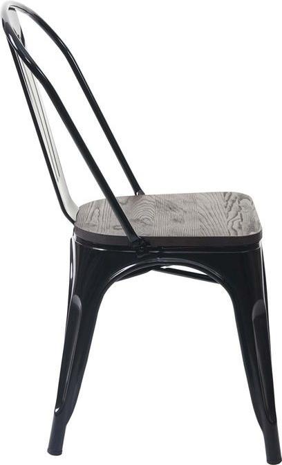 Produktbild Mendler 6x Stuhl HWC-A73 inkl. Holz-Sitzfläche, Bistrostuhl Stapelstuhl, Metall Industriedesign stapelbar sc