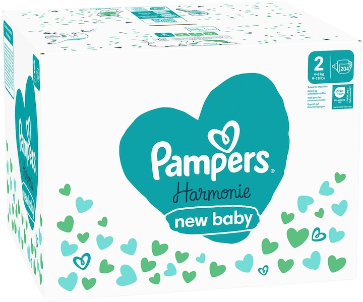 Produktbild Pampers Harmonie (Gr. 2, Monatsbox, 204 Stück)