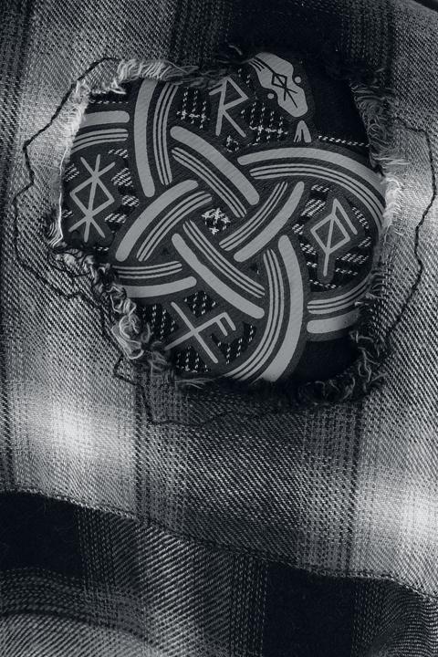 Immagine prodotto Black Premium Pagan Roots Oversized Karo-Hemd (S)