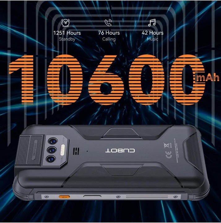 Produktbild Cubot KingKong 8 (256 GB, Schwarz, Rot, 6.53", 48 Mpx, 4G)
