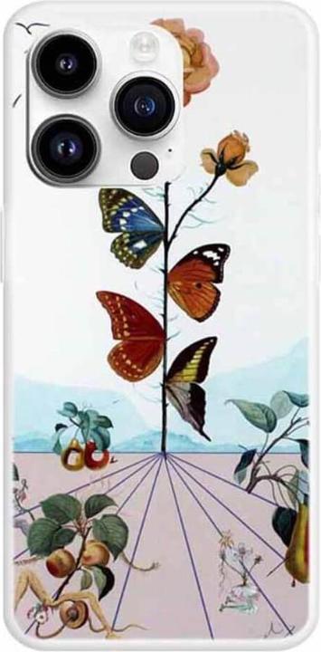 Custodia per iPhone 15 Pro Farfalle viola con grazioso design a farfalla