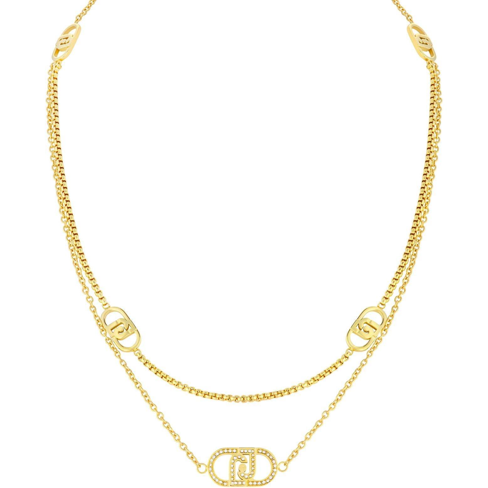 Liu Jo, Collana, - Fashion gold-plated necklace with crystals LJ2907