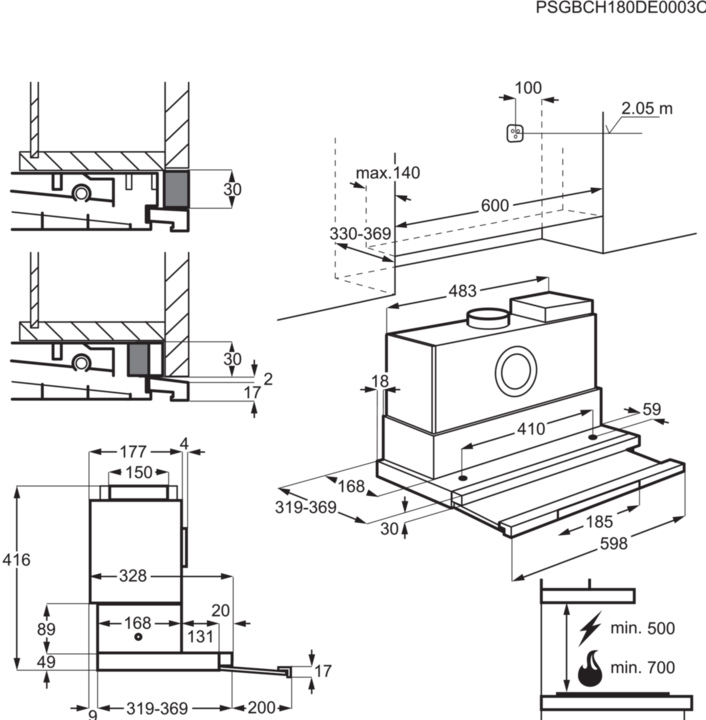 Produktbild Electrolux DASL6045SW (Flachschirmhaube)