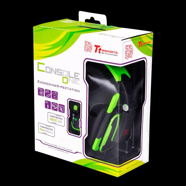 Actual product image Thermaltake Słuchawki eSports Shock One Zielone (HT-SHO001ECGR) (Cable)