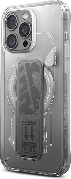 Actual product image Skinarma case Helio iPhone 16 Pro Max 6.9" Magnetic Charging + Grip Stand titanium (Apple iPhone 16 Pro Max)