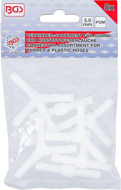 Actual product image BGS Hose Connector Assortment Fuel Resistant 5 mm 8 pcs. (5 mm)