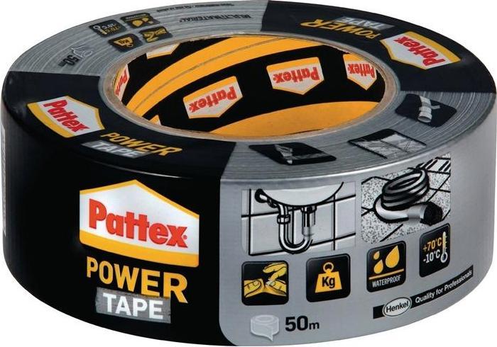 Image du produit Pattex Bande tissée Power-Tape gris argenté Longueur 50 m Largeur 50 mm (50 mm)