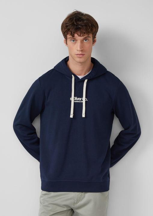 Produktbild s.Oliver Sweatshirt Kapuzenpullover aus Baumwollmix mit Label-Print (M)