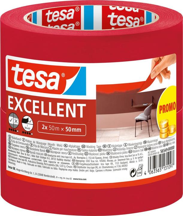 Produktbild tesa 2x Malerband EXCELLENT (50 mm)