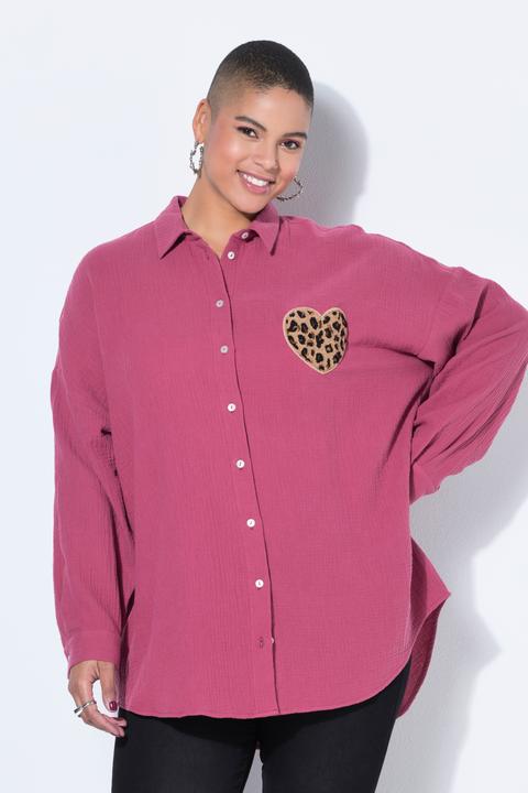 Produktbild Studio Untold Hemdbluse, oversized, Musselin, Heart-Patch (54, 56)