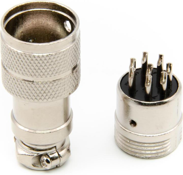 Actual product image Purecrea GX16-8P Plug 16mm Male for Cable Mounting