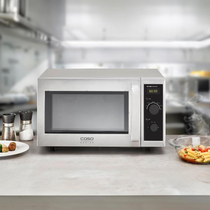 Actual product image Caso Ceramic Microwave | CM 1000 | Free standing | 1000 W | Stainless Steel/Black (25 l)
