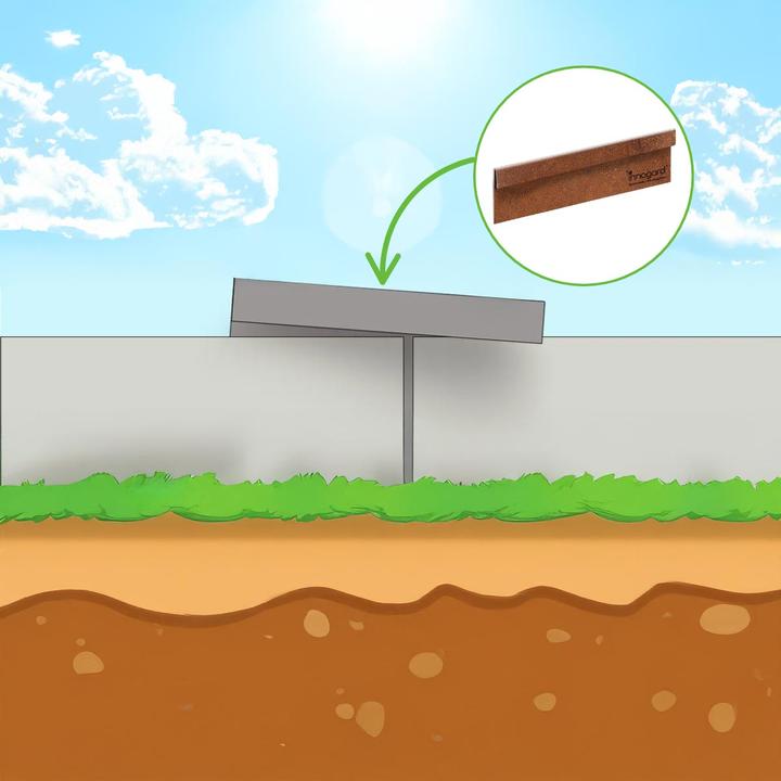 Image du produit Innogard Verbinder für Rasenkantenband Corten - 25 cm Höhe (20 cm)