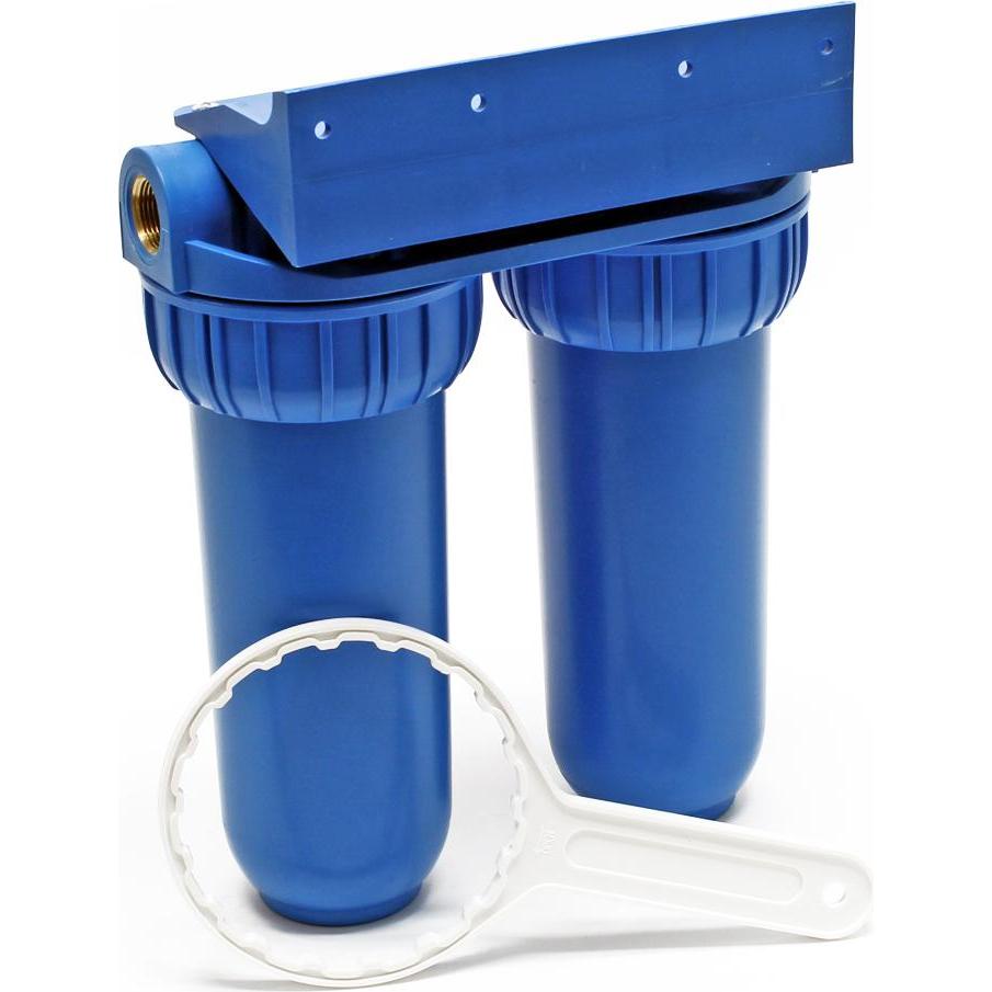 Thumbnail - Naturewater NW-BR10B2 Doppelfilter Wasserfilter 20,67mm 1/2" Sediment Aktivkohle, Wasserfilter, Blau