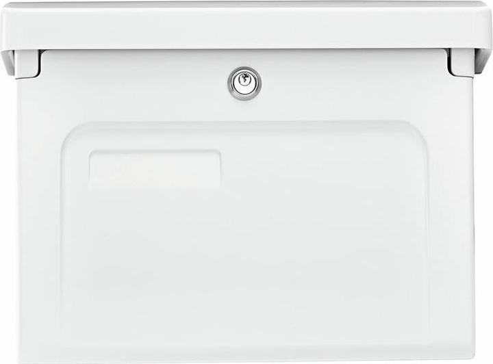 Produktbild Burg Wächter Briefkasten Kunststoff BxHxT 415/305/160 mm Fehmarn 3888 W weiss mit Klappe Zeitungsfach